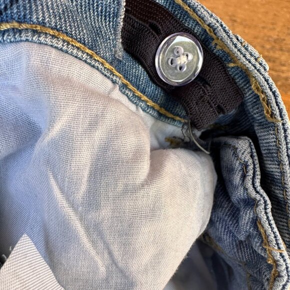 Dip Denim Adjustable Waist Skirt M (8-10) Girls Blue With Printed Graphics & Dis - Picture 10 of 14